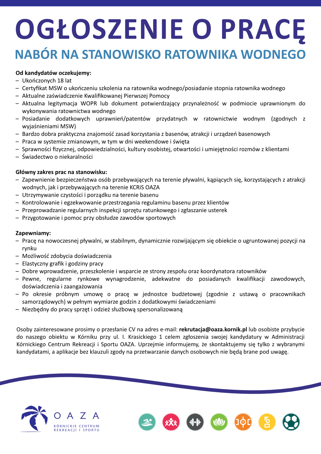 Ogłoszenie o pracę