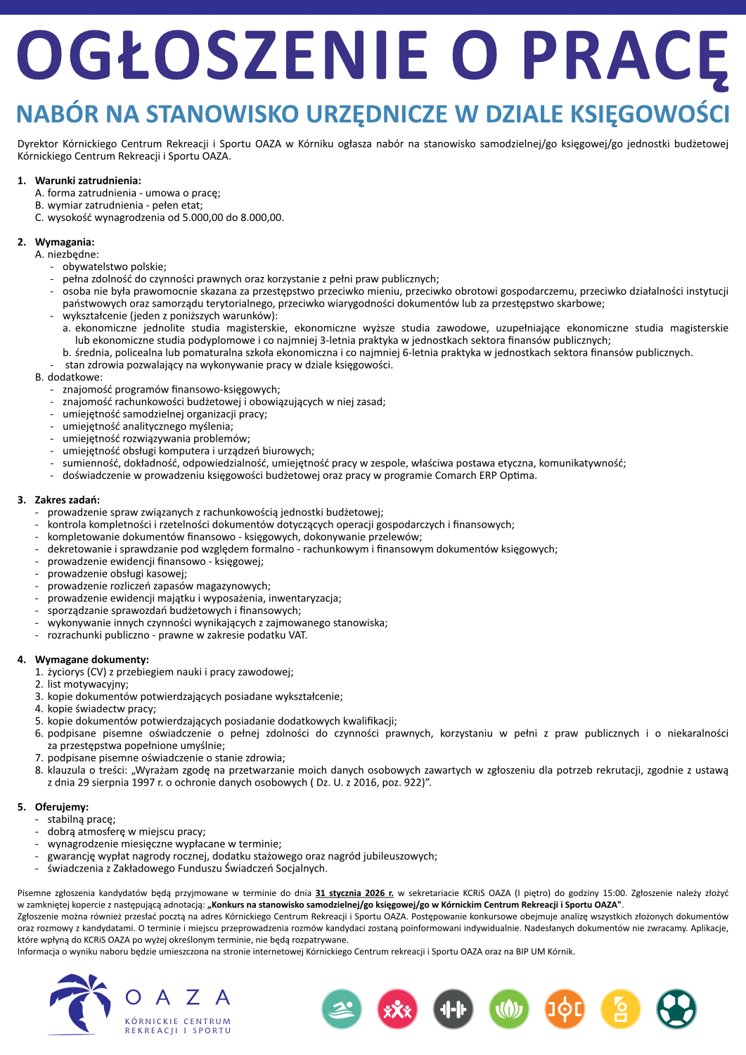 Ogłoszenie o pracę